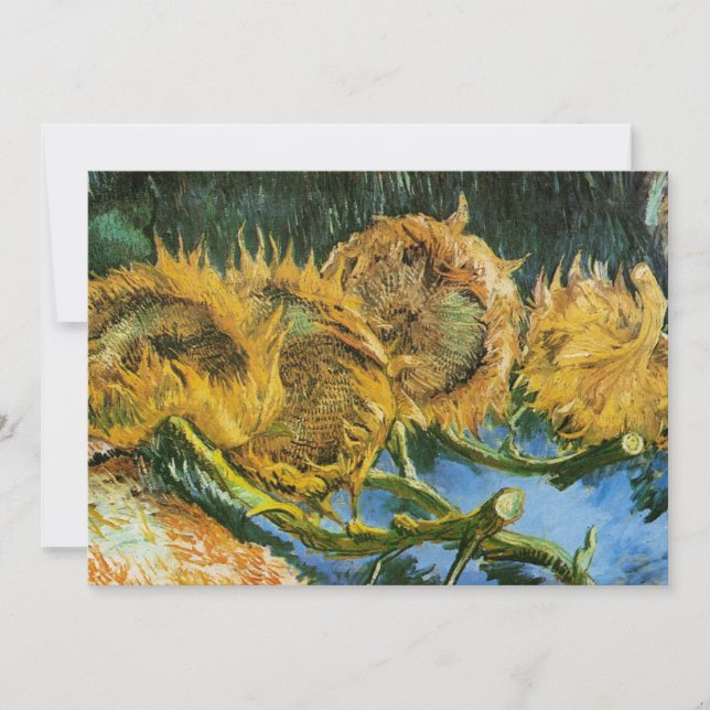 Cuatro girasoles cortados por Vincent van Gogh (Anverso)