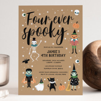 Cuatro invitaciones de Halloween emocionantes