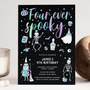 Cuatro invitaciones de Halloween emocionantes