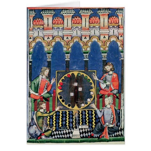 Cuatro jugadores árabes del backgammon (Frente)