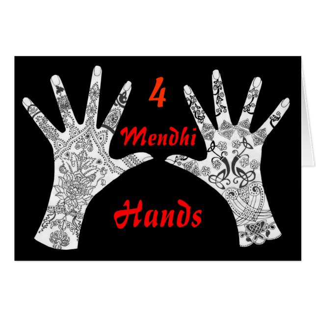 Cuatro manos de Mendhi (Anverso (Horizontal))