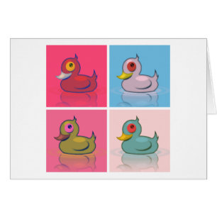 Cuatro patos coloridos