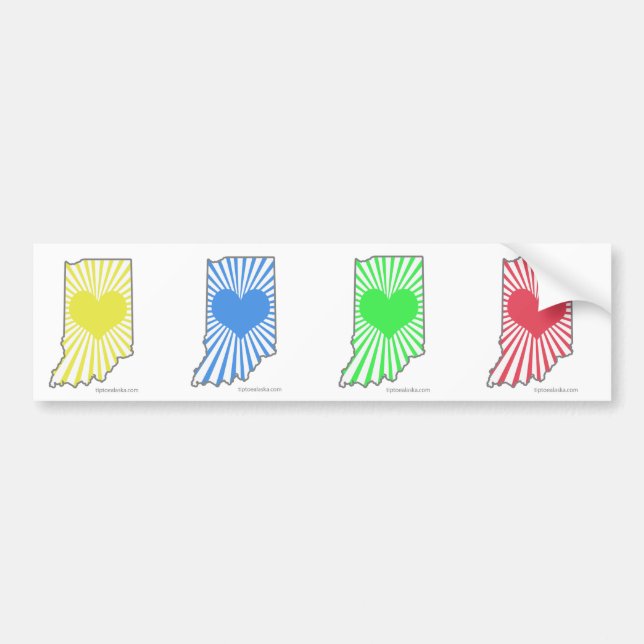 Cuatro pequeñas pegatinas para el parachoques de (Frente)