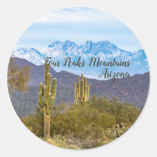 Cuatro picos mts invernal, Arizona 3" Pegatinas pa
