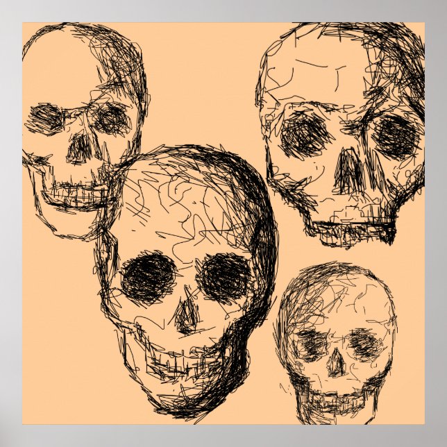 Cuatro Posters Skulls. (Frente)
