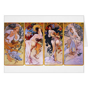 Cuatro temporadas de Alphonse Mucha