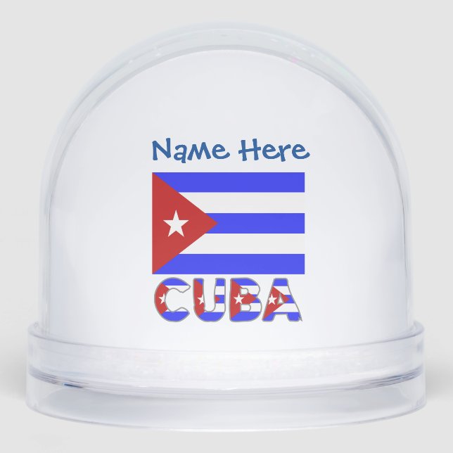 Cuba Bandera cubana tira luz azul personalizada (Anverso)