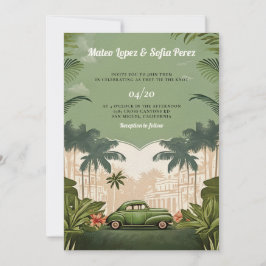 Cuba Boda de Invitación a la Boda de La Habana
