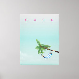 Cuba Hamaca Impresión de vacaciones al estilo vint