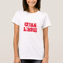 Cuba libre SOS Cuba camiseta blanca roja
