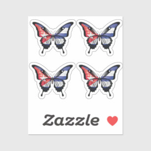 Cuba: Pegatina de la bandera de la mariposa