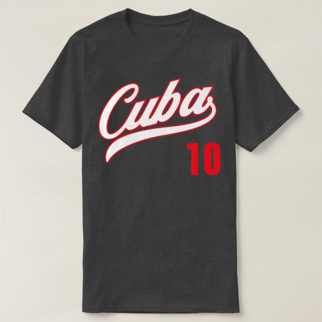 Cuba Remera Beisbol Cuba Jersey 10 1 (Diseño del anverso)
