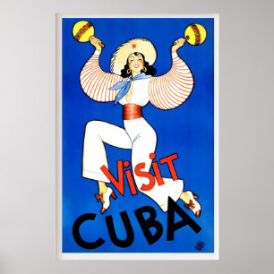 Cuba Sudamérica La Habana Póster de viaje mundial
