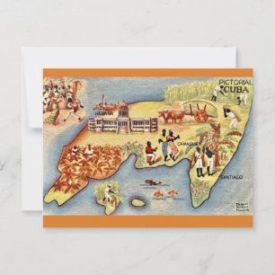 Cuba - Vista de un artista Tarjeta postal