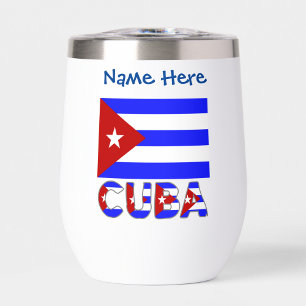 Cuba y Bandera Cubana Azul Claro Personalizado
