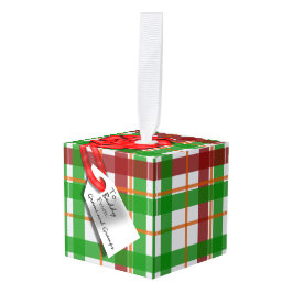 Cúbico Adorno de regalo de Navidad con mensaje conmemorat