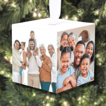 Adorno Navideño de Foto Familiar Personalizada