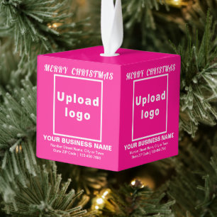 Cúbico Navidades empresariales adorno de cubos rosados