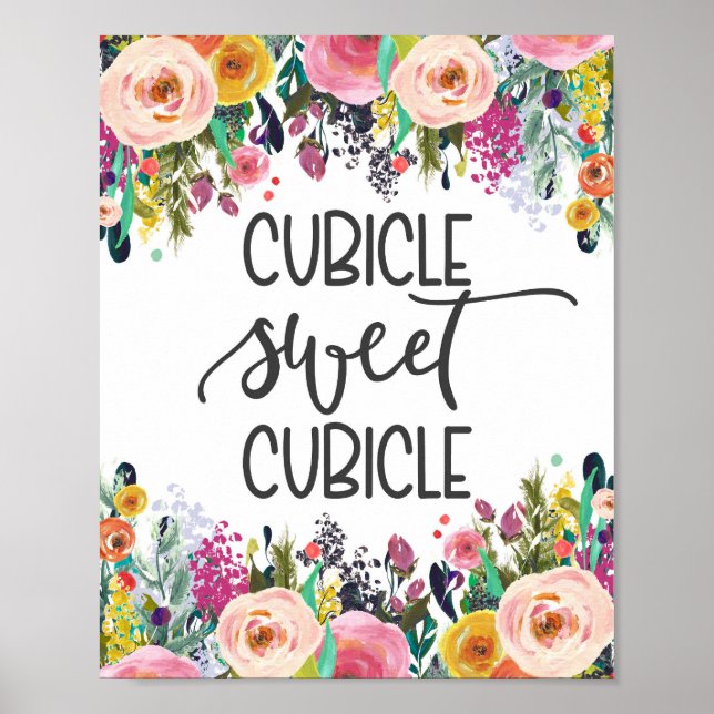 Cubículo dulce, decoración de oficina (Frente)