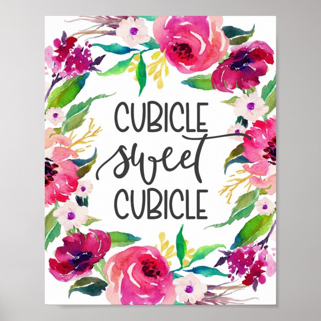 Cubículo dulce, decoración de oficina (Frente)