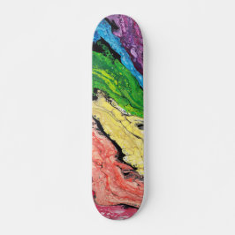 Cubierta abstracta del monopatín del "arco iris"