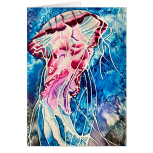 Cubierta acuática de gelatina arte oceánico