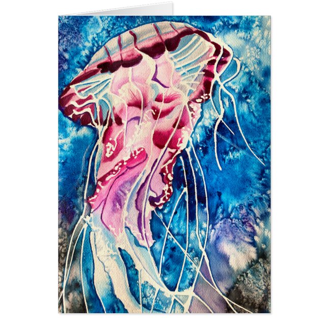 Cubierta acuática de gelatina arte oceánico (Frente)