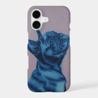 Cubierta azul del iPhone de Frenchie