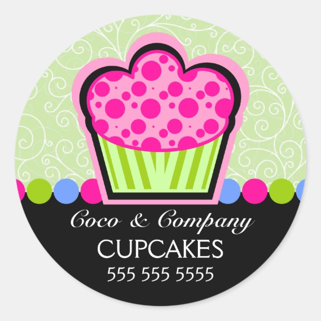 Cubierta Cupcake Panadería Sello (Anverso)