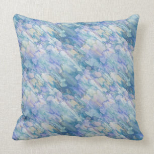 Cubierta de almohada azul y púrpura Pastel