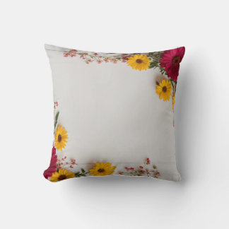 Cubierta de almohada de diseño floral hermosa