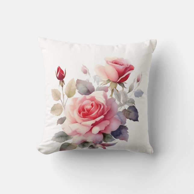 Cubierta de almohada de Rosas con llamativo efecto (Anverso)