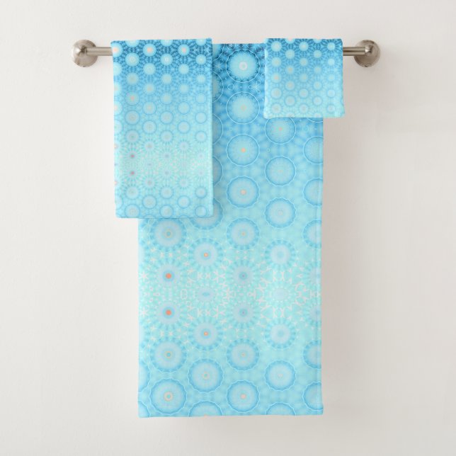 Cubierta de bonito azul y azul turbio geométrico (In situ)