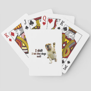 Cubierta de cartas con Bulldog