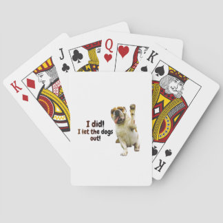 Cubierta de cartas con Bulldog