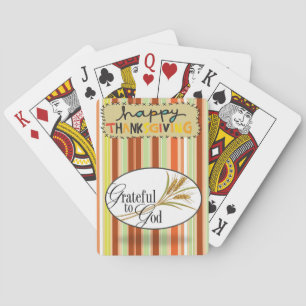 Cubierta de cartas de juego de Acción de Gracias