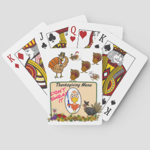Cubierta de cartas de juego de Acción de Gracias