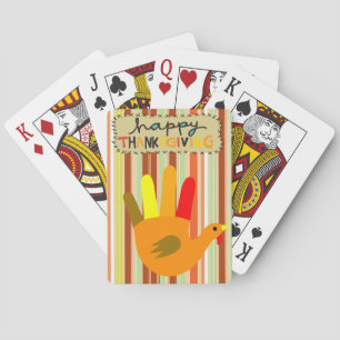 Cubierta de cartas de juego de Acción de Gracias