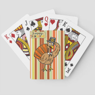 Cubierta de cartas de juego de Acción de Gracias