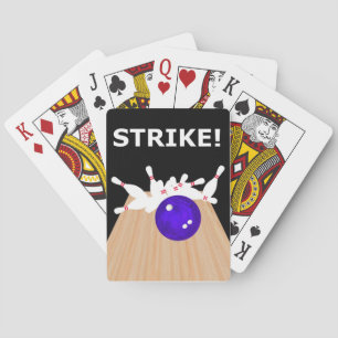 Cubierta de cartas de juego de boliche