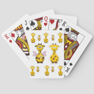 Cubierta de cartas de juego de jirafa