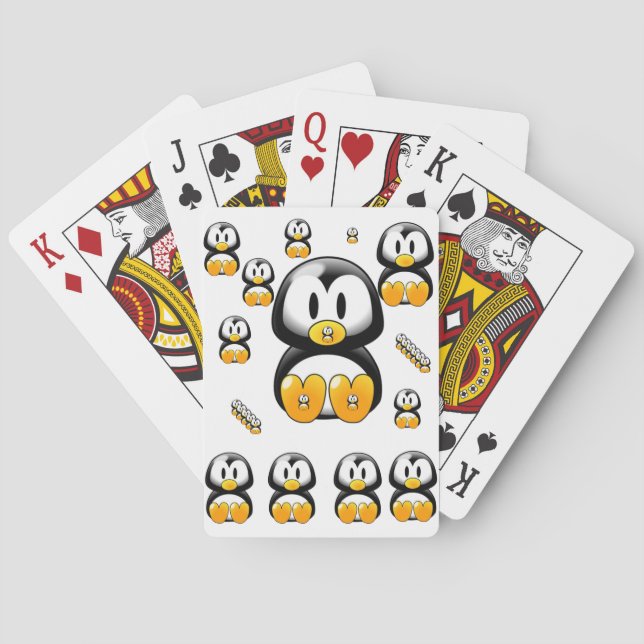 Cubierta de cartas de juego de pingüino (Reverso)