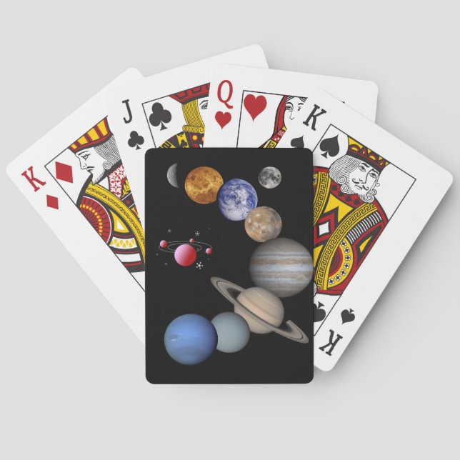 Cubierta de cartas de juego de planetas (Reverso)