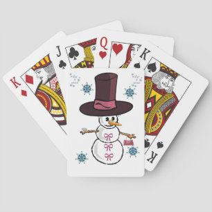 Cubierta de cartas de juego de Snowman