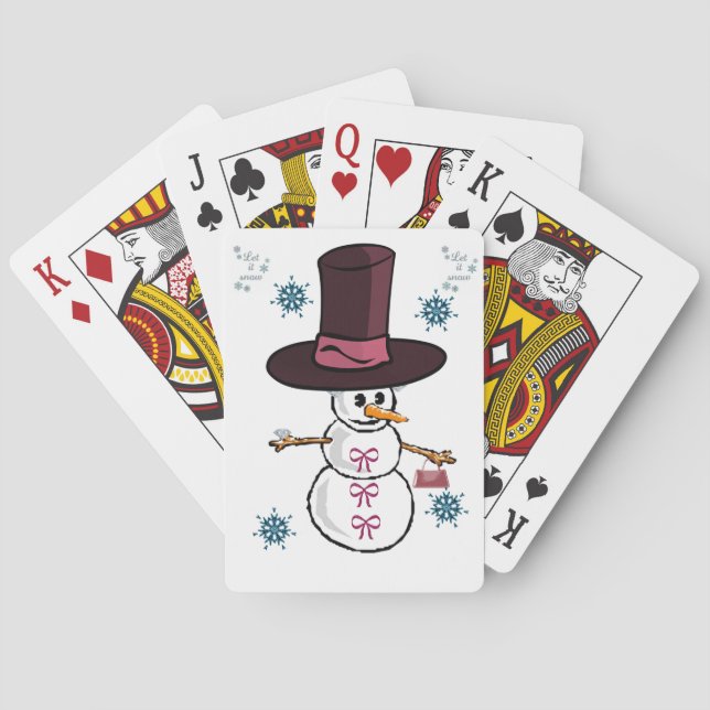 Cubierta de cartas de juego de Snowman (Reverso)