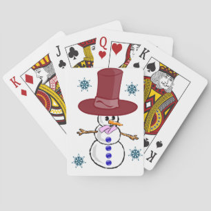 Cubierta de cartas de juego de Snowman