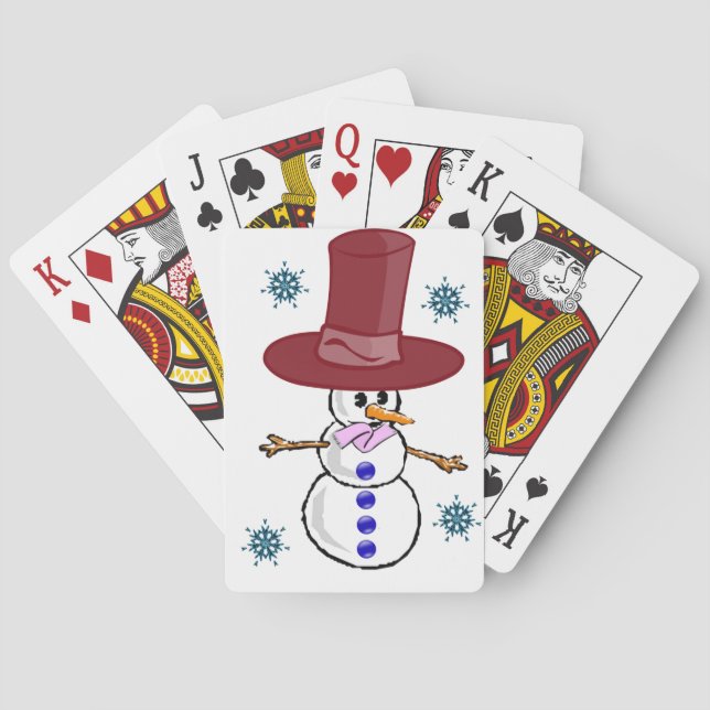 Cubierta de cartas de juego de Snowman (Reverso)