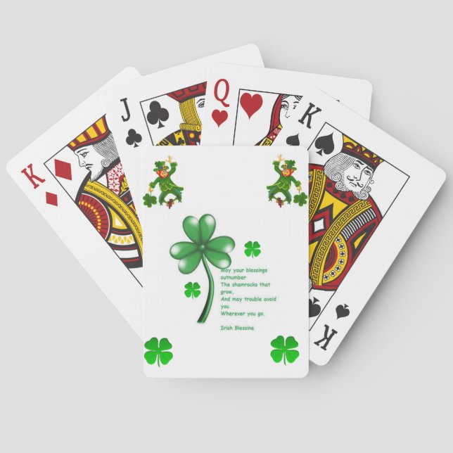 Cubierta de cartas de juego de St. Patrick (Reverso)