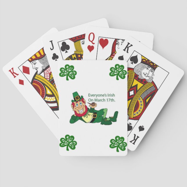 Cubierta de cartas de juego de St. Patrick (Reverso)