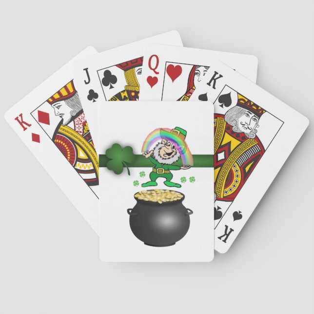 Cubierta de cartas de juego del Día de San Patrici (Reverso)